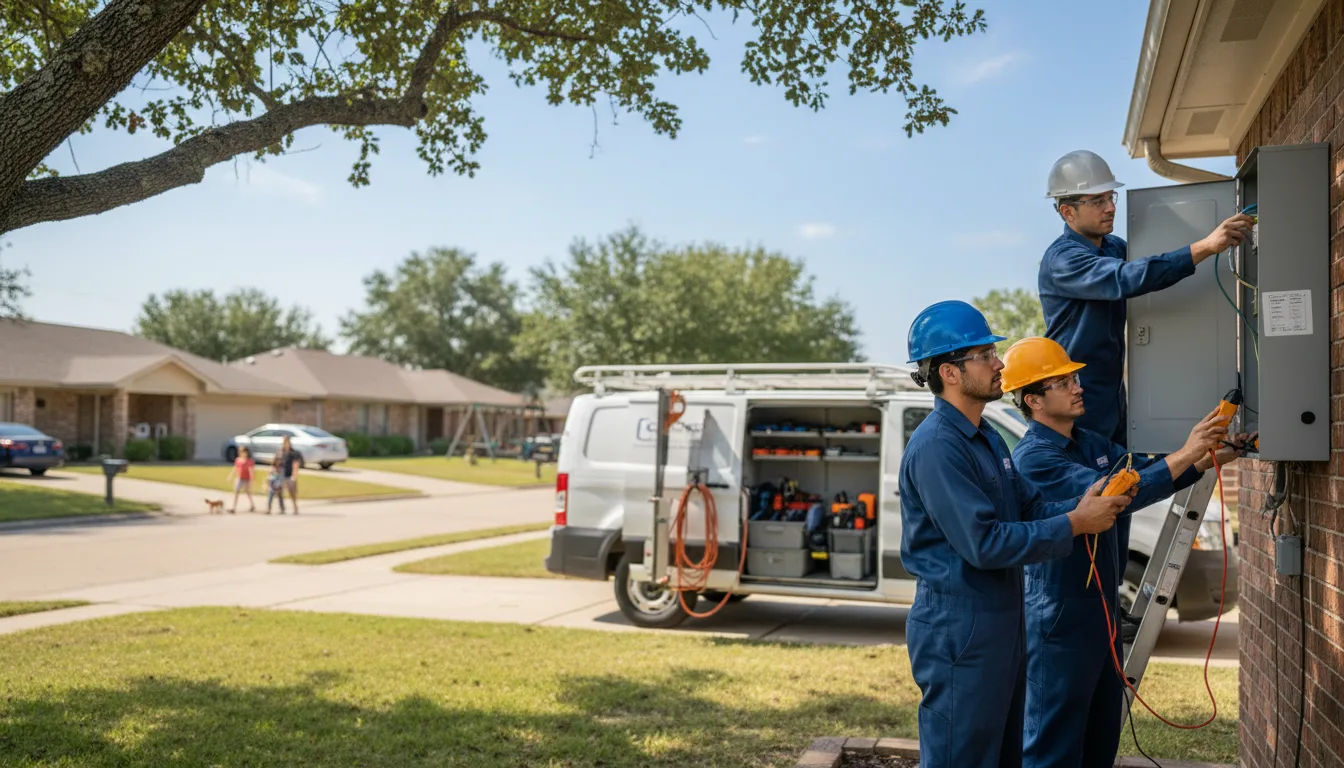 Certified electrician providing emergency electrical services in Lopeno, TX